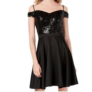 NEW MORGAN & CO. FIT & FLARE SEQUIN DRESS JUNIORS SIZE 11